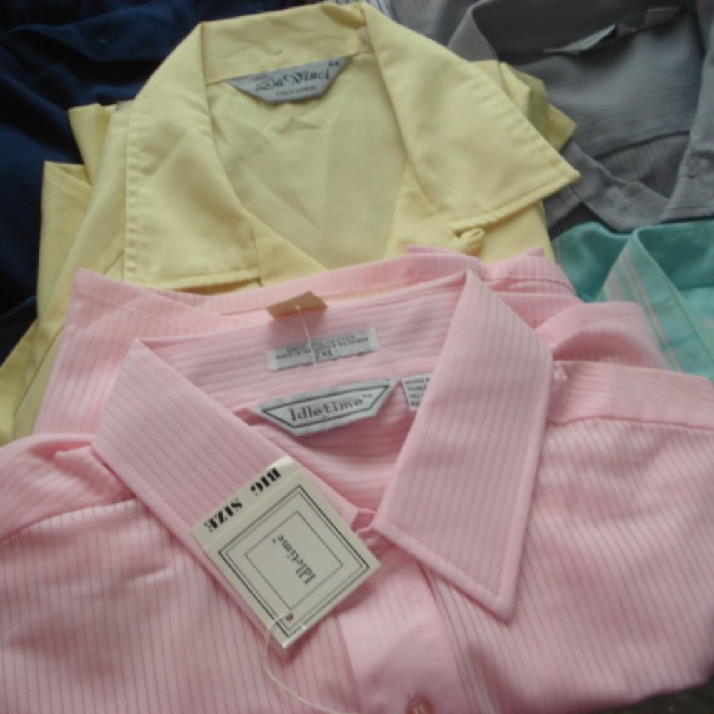 5 -Big Men's button front shirts Size 2XL